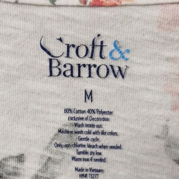 Women's floral shirt top flower medium - Picture 3 of 4